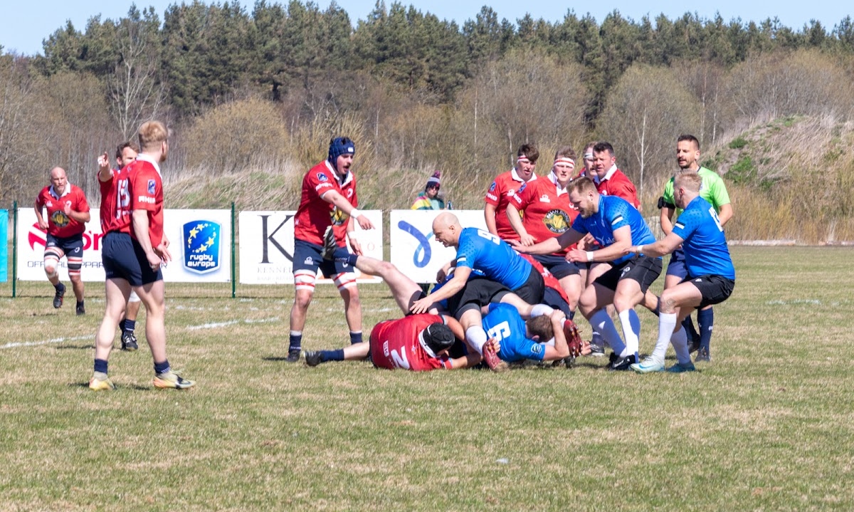 Action from Estonia vs Norway rugby match at Tiskre, May 2026
